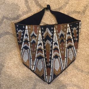 Beaded Bib Scarf Necklace